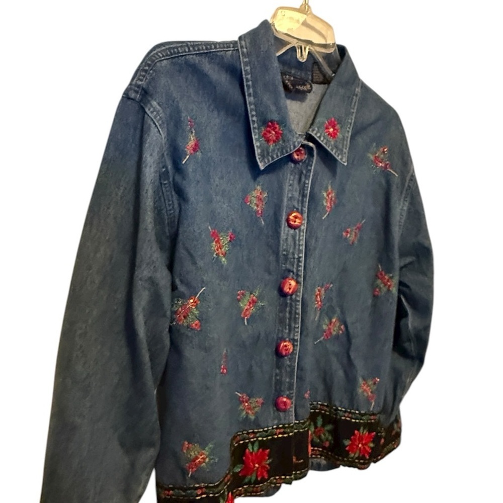 Vintage Life Style Denim Christmas Jacket